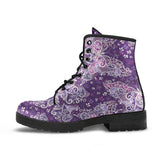 Purple Butterfly, Leather Boots Women, Vegan Leather, Hippie Boots, Handmade Crafted, Rain Boots, Womens Winter Boots, Lace Up Boots