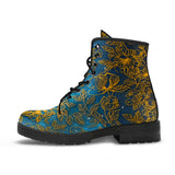 Gold Floral, Vegan Leather, Streetwear, Womens Leather
