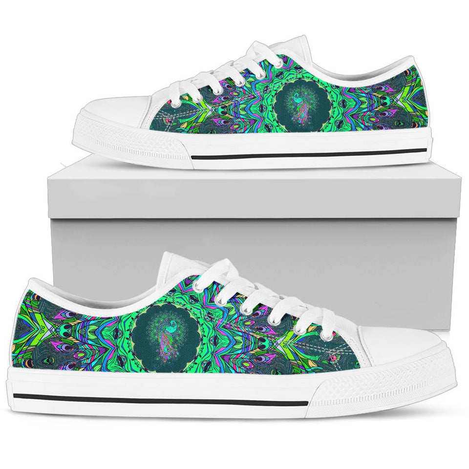 Peacock Mandala, Turquoise Teal Green, Women_s Boots, Vegan