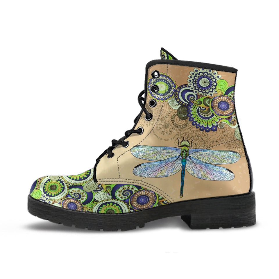 Handcrafted Shoes, Green Dragonfly