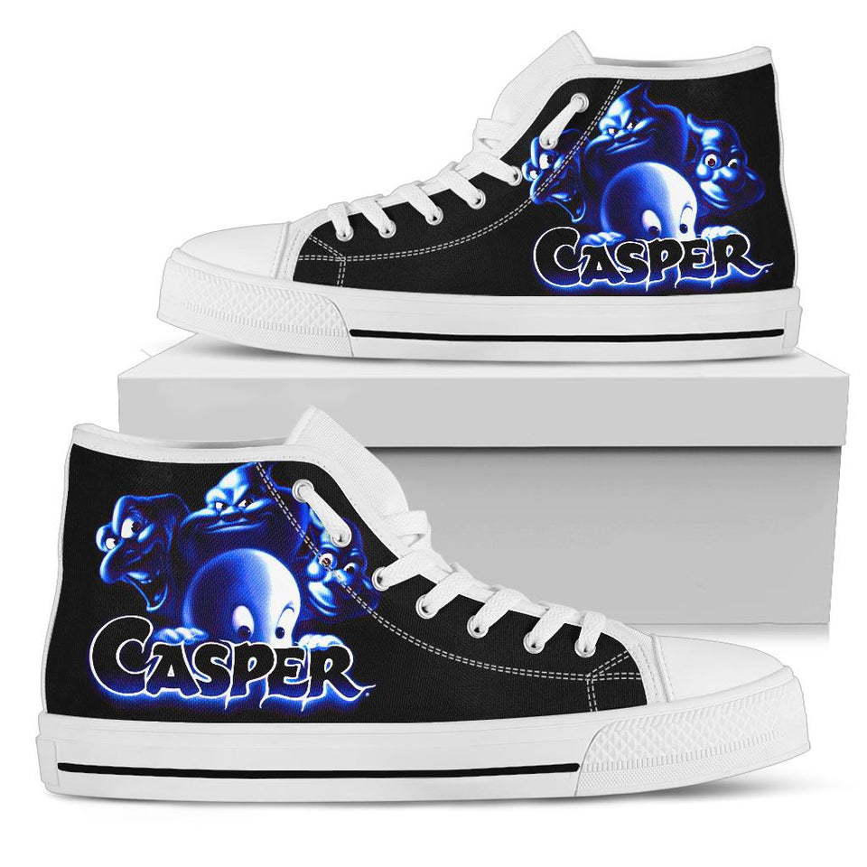 Movie Custom Hightop Shoes, Harvey Comics Casper Casual Shoes, Cartoon Fashion Shoes, Comedy Unisex Hi Tops