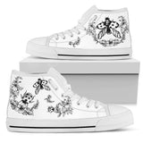Black_White Boho Ladybird hand painted shoes