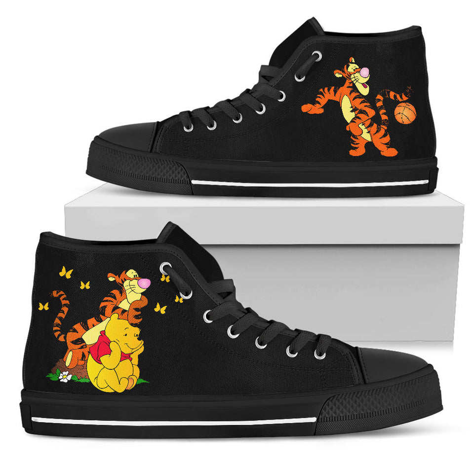 Winnie the Pooh high top shoes black