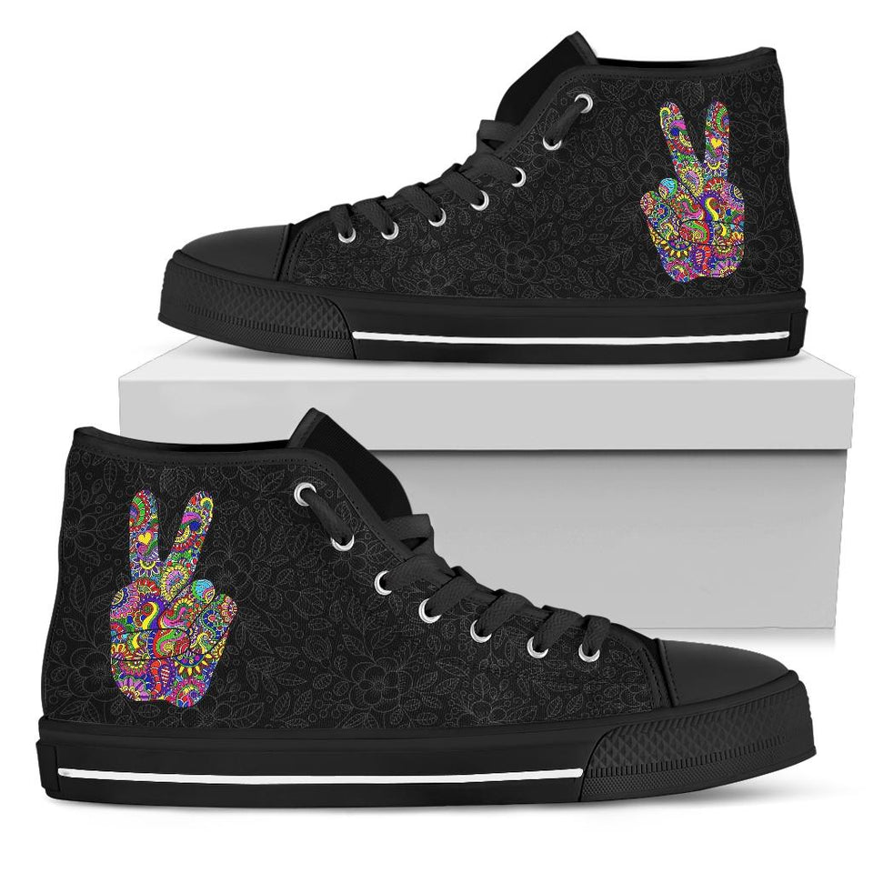 Peace Sign Symbol, Meditation Zen Yoga, Women's Boots