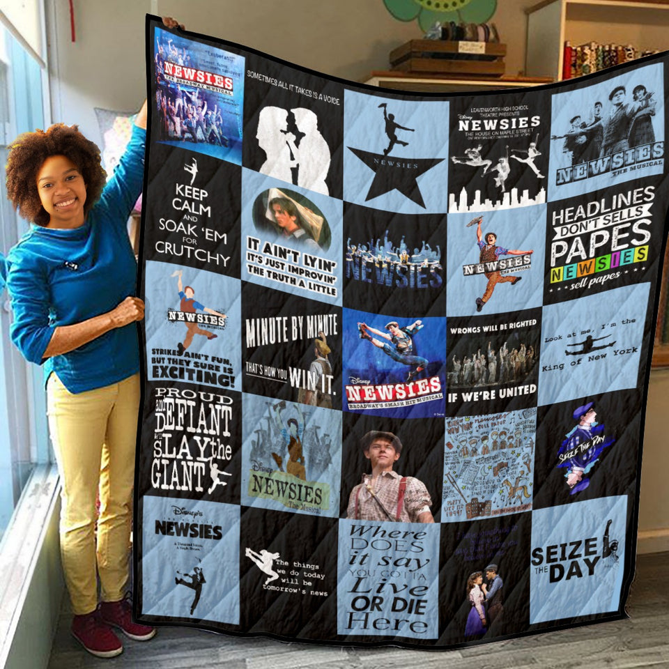 Newsies musical Quilt, Newsies Broadway Quilt, Blanket