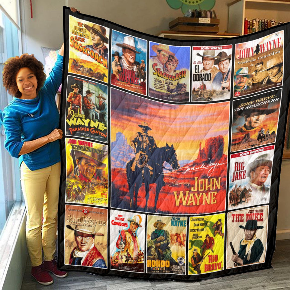 The Hero American Legend Quilt, John Wayne Blanket, Soft and Warm, Gift Ideas