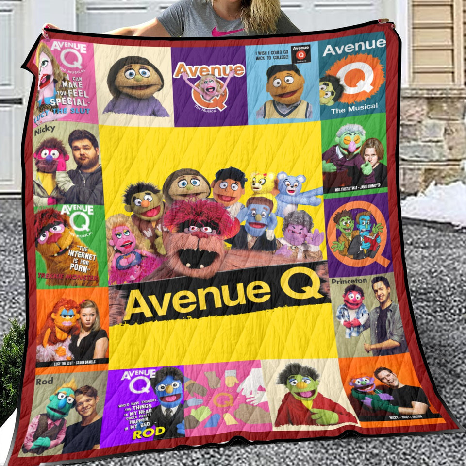 Avenue Q Blanket, Avenue Q Musical Quilt, Broadway Fleece, Sherpa Blanket