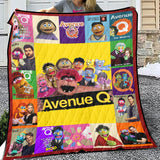 Avenue Q Blanket, Avenue Q Musical Quilt, Broadway Fleece, Sherpa Blanket