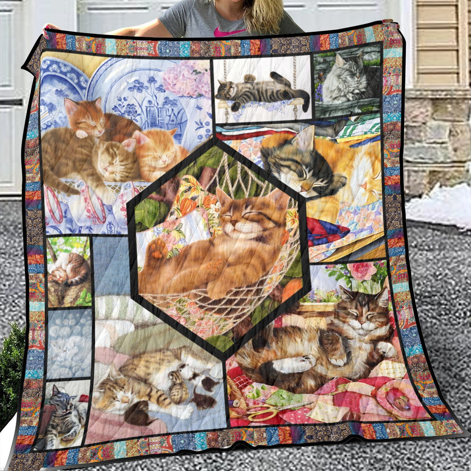 Cat Quilt, Cat Quilt Blanket Gifts For Birthday, Christmas
