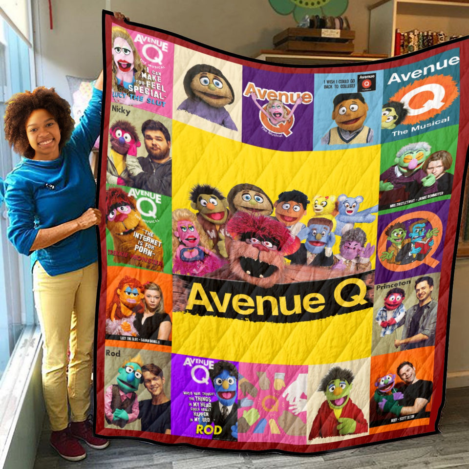 Avenue Q Blanket, Avenue Q Musical Quilt, Broadway Fleece, Sherpa Blanket