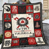 Viking Quilt, Victory Or Valhalla Quilt Blanket Gift Idea