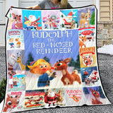 Rudolph The Red Nosed Reindeer Quilt, Christmas TV special Blanket Soft and Warm