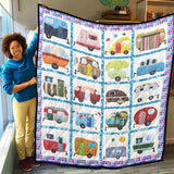 Camping - Motorhome Blanket, Camper Quilt, Fleece, Sherpa Blanket