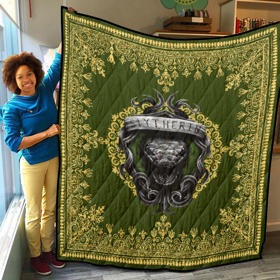 The Slytherin Blanket, Snake Harry Potter Quilt Blanket