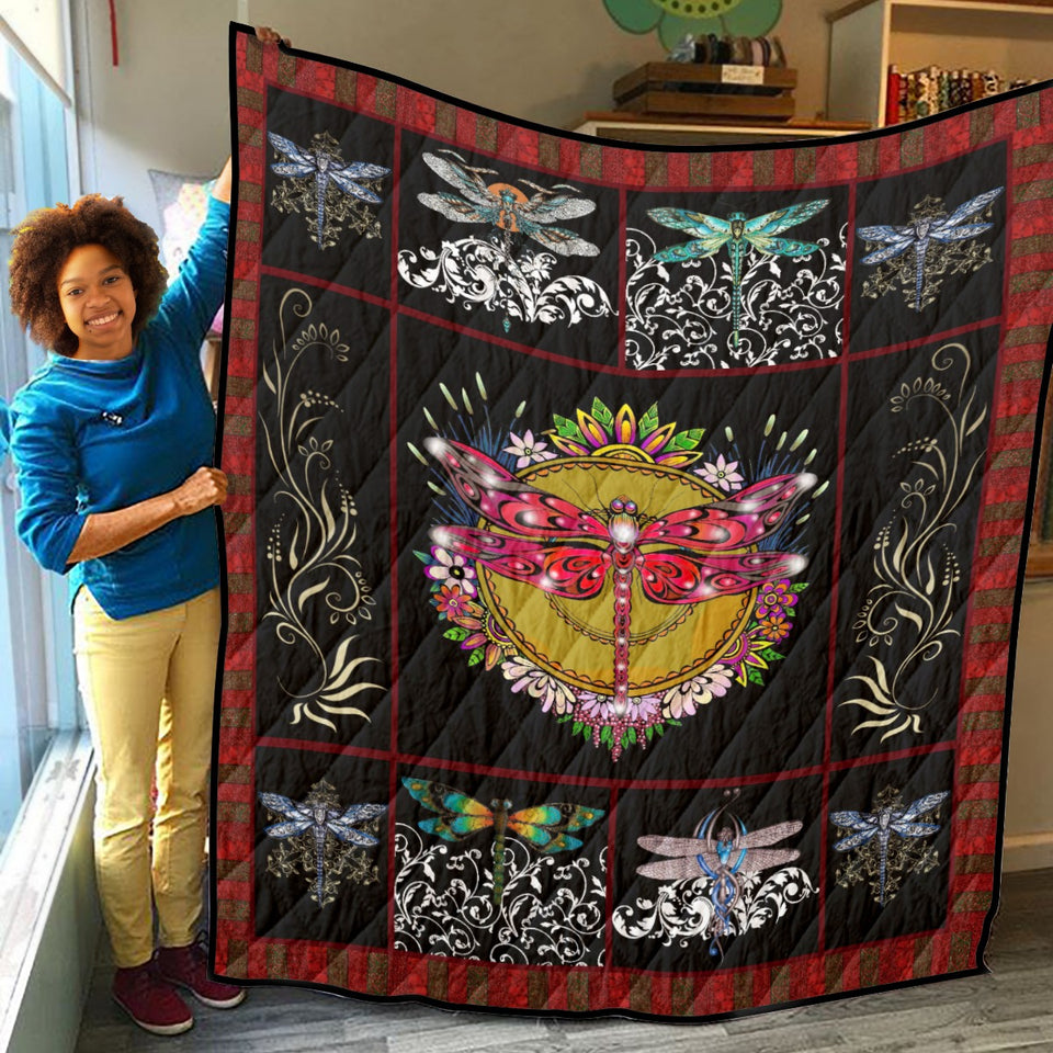 Dragonfly Quilt, Dragonfly Quilt Blanket Gift For Birthday, Christmas