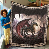 Dragon 3D Blanket, Dragon Lover Quilt, Fleece, Sherpa Blanket