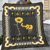 Elephant Quilt - You Are My Sunshine Quilt Blanket - Sunflower Gifts For Women