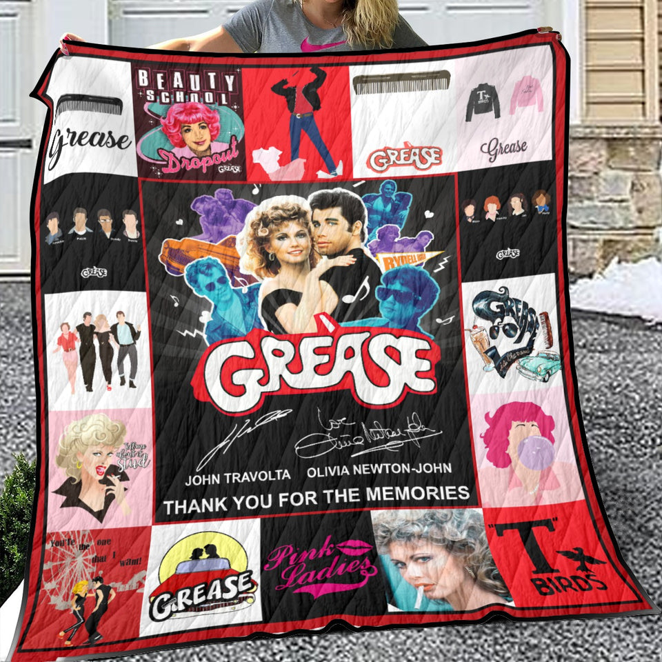 Grease Blanket, Thanks For The Memories Quilt Blanket