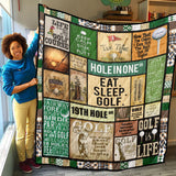 Golf Quilt - Hole In One Quilt Blanket - Golf Gifts For Men