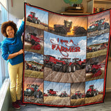 Case IH Tractor Collection Quilt, I Am A Farmer Quilt Blanket