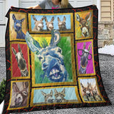 Donkey Quilt, Donkey Funny Quilt Blanket Soft and Warm, Gift Ideas