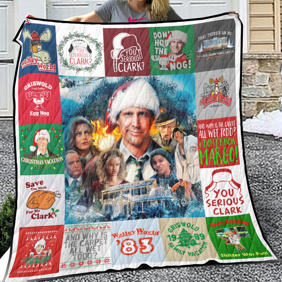National Lampoon's Christmas Vacation Quilt, Christmas Movie Quilt, Blanket
