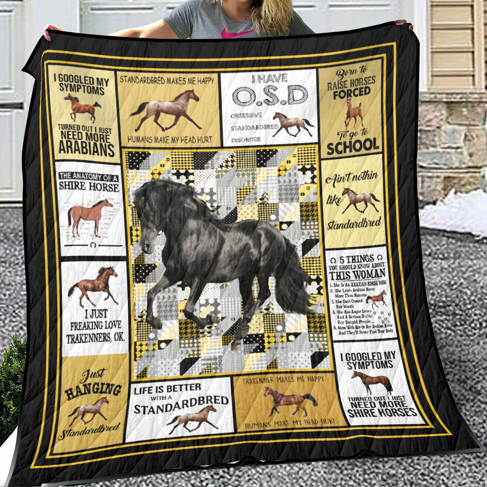 Horse Quilt, Gifts For Birthday Christmas Quilt Blanket