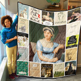 Jane Austen Books Quilt, Jane Austen - Emma Quilt Blanket