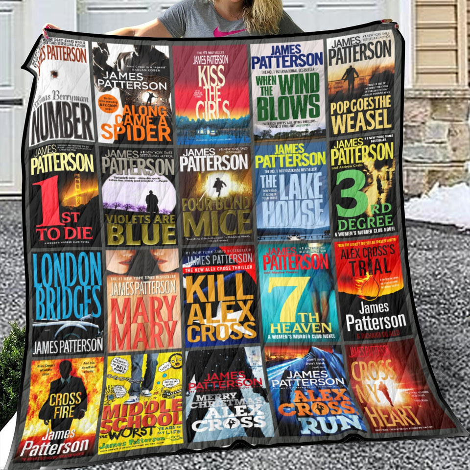 James Patterson Quilt, James Patterson Books Quilt Blanket