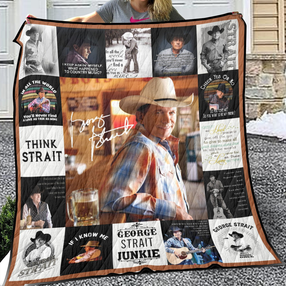 George Strait Quilt, George Strait Quotes Blanket Soft and Warm, Gift Ideas