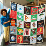 Rudolph The Rednosed Reindeer Fleece, Sherpa Blanket, Xmas TV Movie Quilt