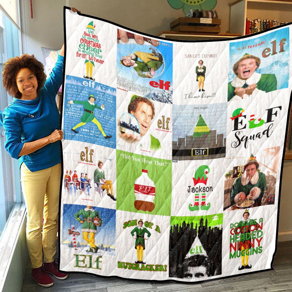 Elf Blanket, Elf Christmas Movie Fleece, Sherpa Blanket