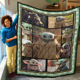 Baby Yoda Quilt, Star Wars Blanket - The Mandalorian Quilt Soft & Warm Gift Idea