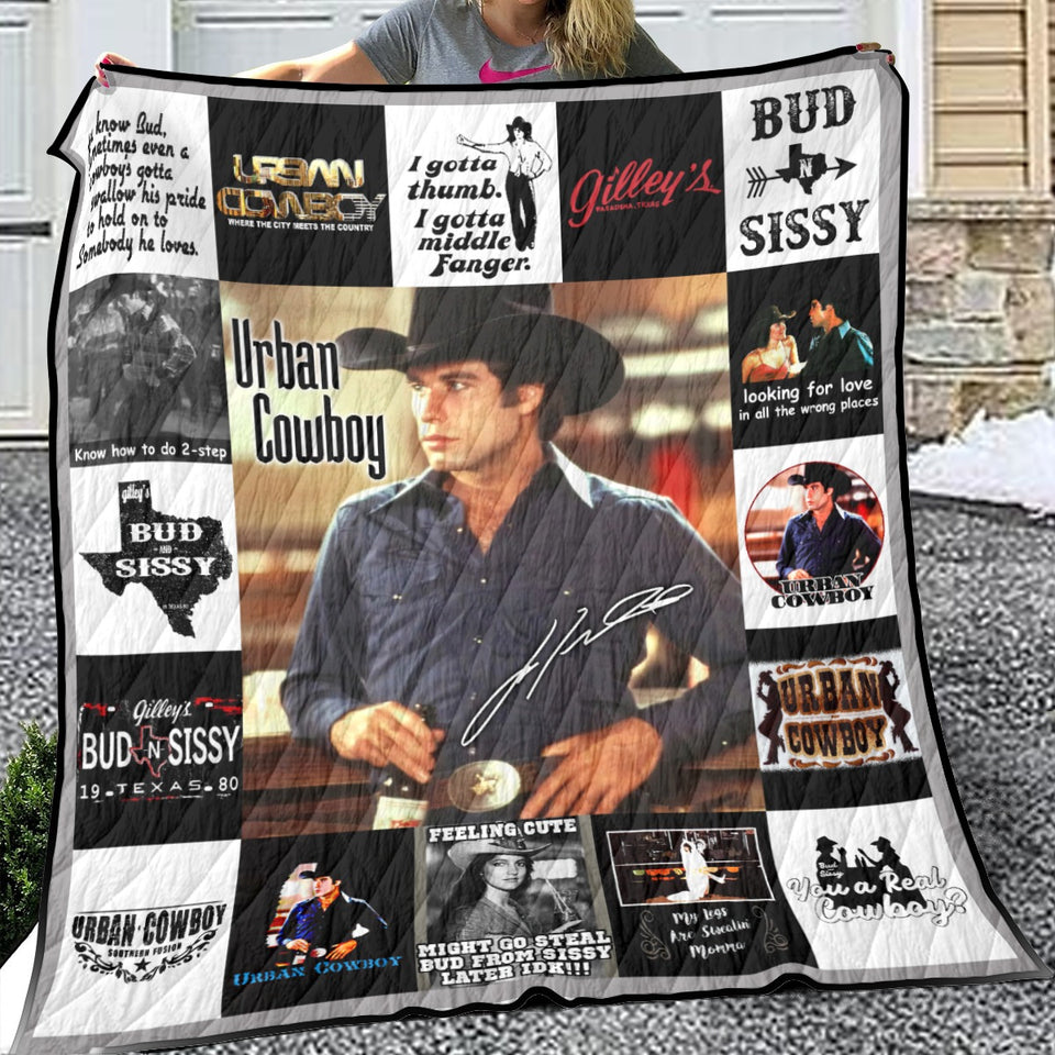 Urban Cowboy Blanket, Urban Cowboy Movie Quilt, Fleece, Sherpa Blanket