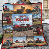 Case IH Tractor Collection Quilt, I Am A Farmer Quilt Blanket