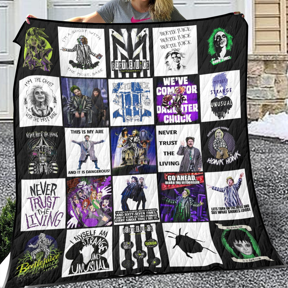 Beetlejuice 1988 Movie Blanket, Broadway Beetlejuice Quilt Blanket