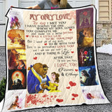 Beauty and the Beast Quilt, My Only Love - Forever and Always Quilt Blanket