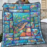 Turtle Quilt, Gifts For Birthday, Christmas Quilt Blanket
