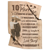 10th Wedding Anniversary Blanket