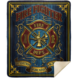 Firefighter Blanket, Firefighter Fleece, Sherpa Blankets Soft and Warm - MSHM Premium Mink Sherpa Blanket 50x60