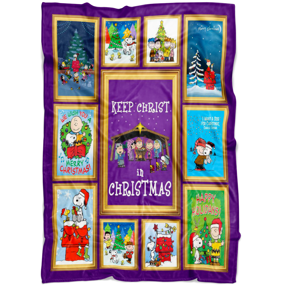 Snoopy Keep Christ in Christmas CC 3D Quilt