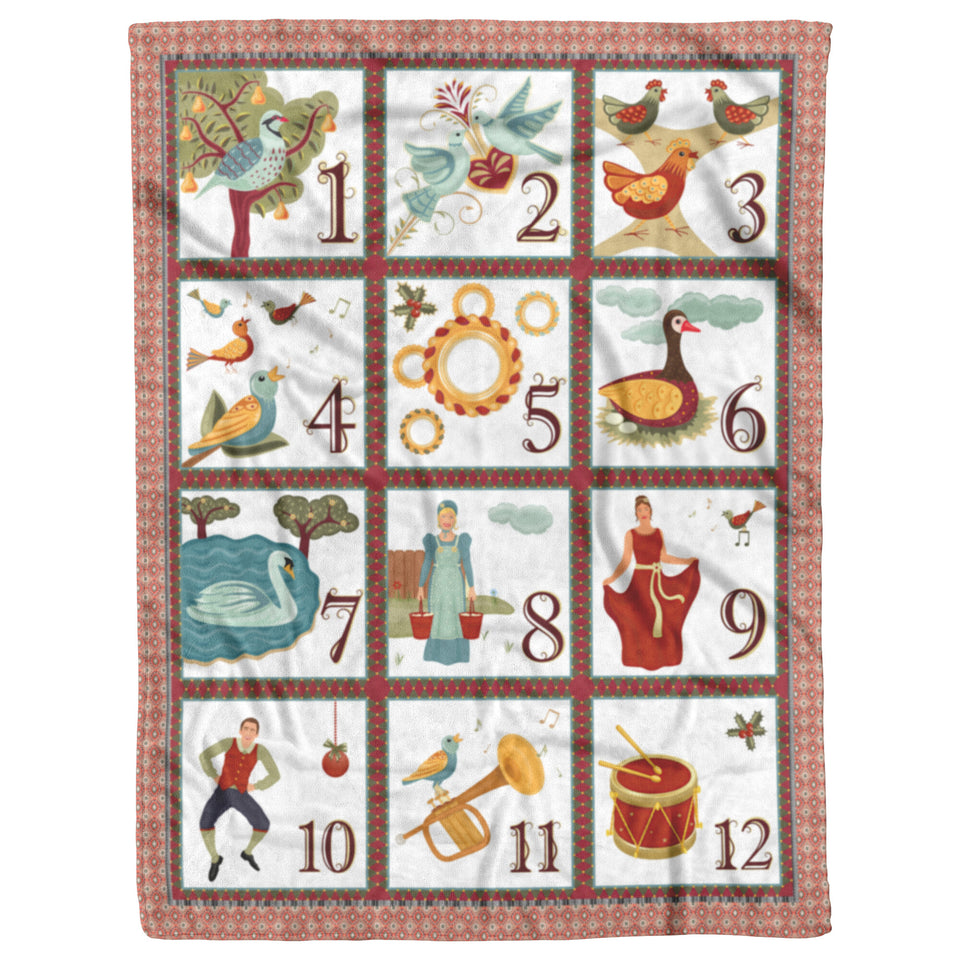 12 Days Of Christmas Blanket copy