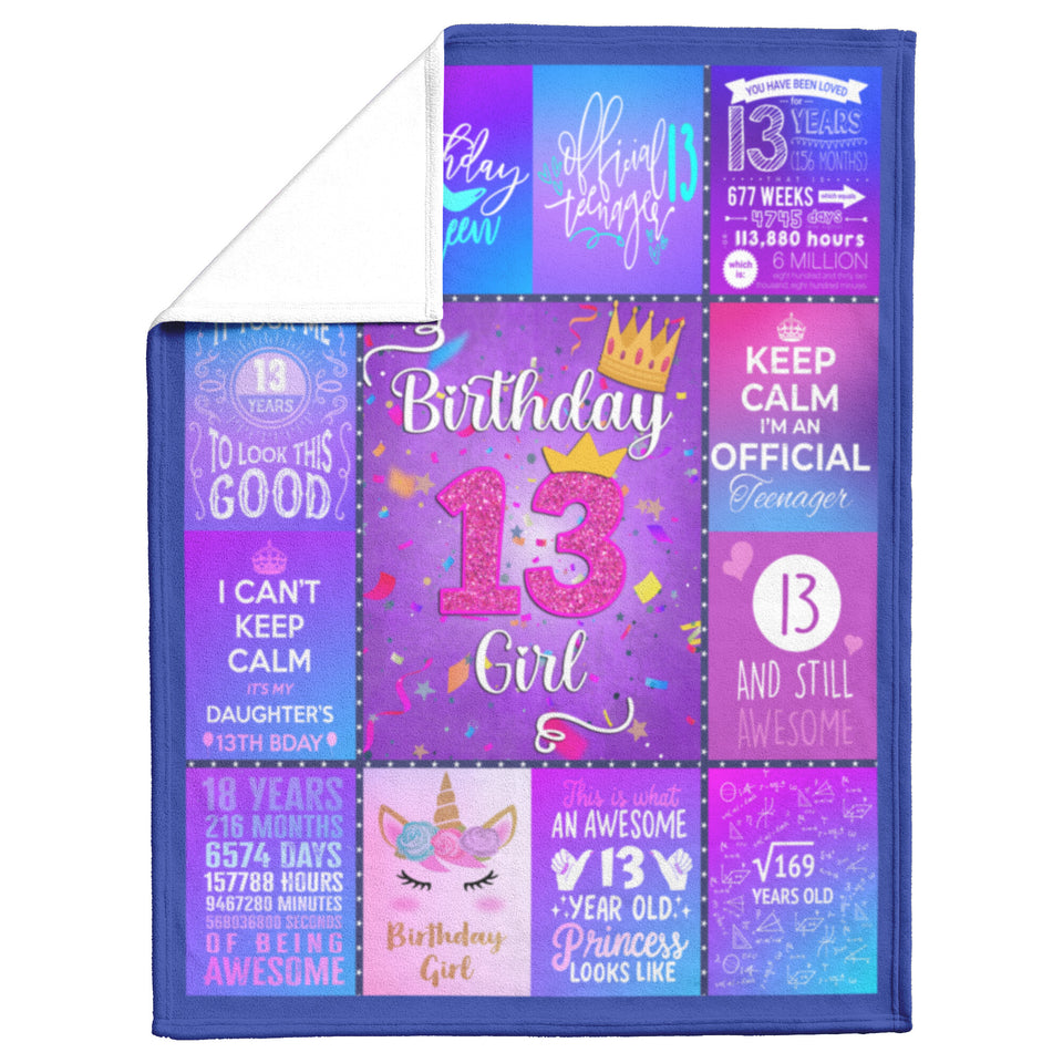 13th Birthday Blanket for Girls Gifts copy