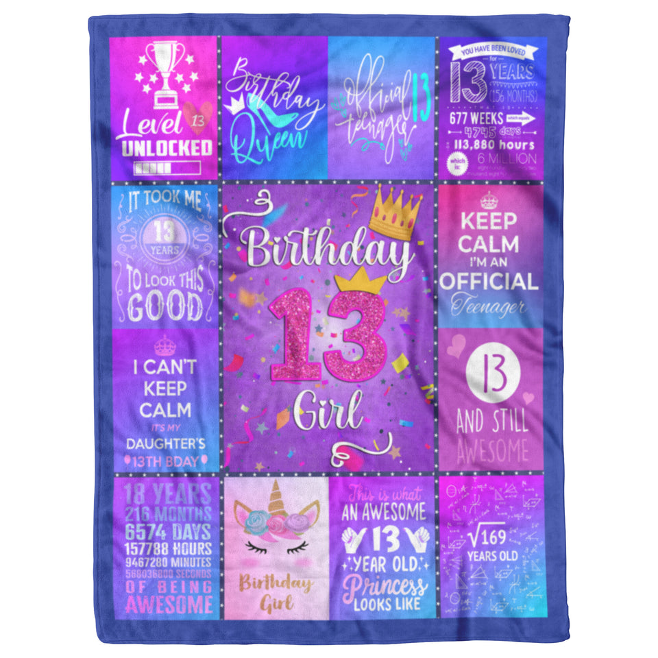 13th Birthday Blanket for Girls Gifts copy