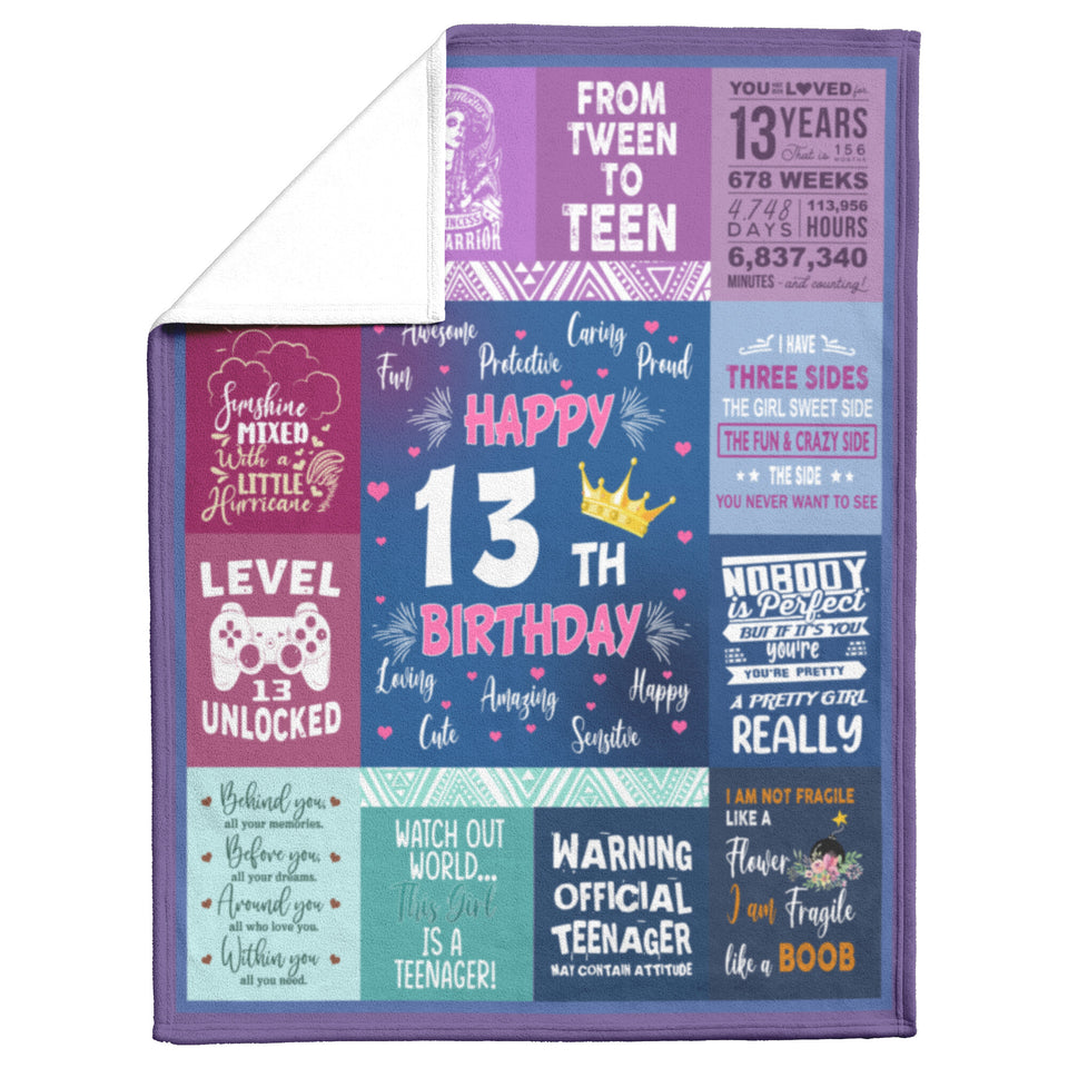 13th Birthday Gifts For Girls blanket copy