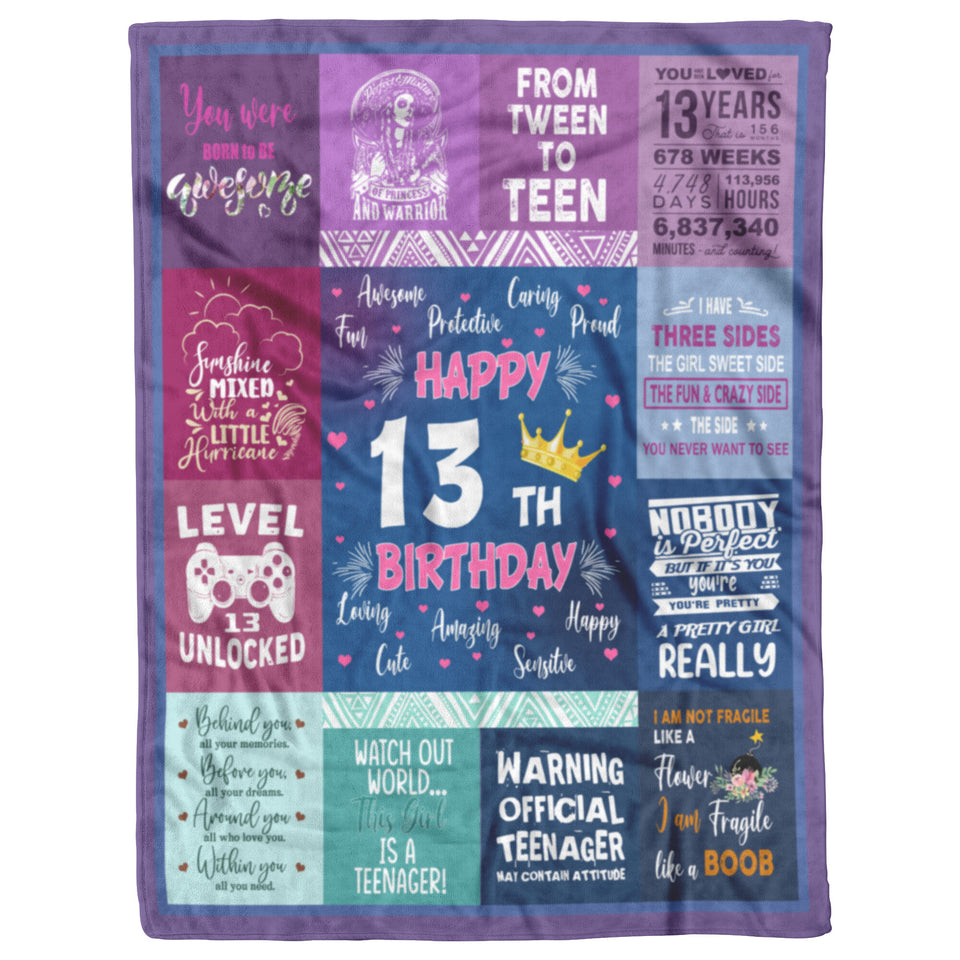 13th Birthday Gifts For Girls blanket copy