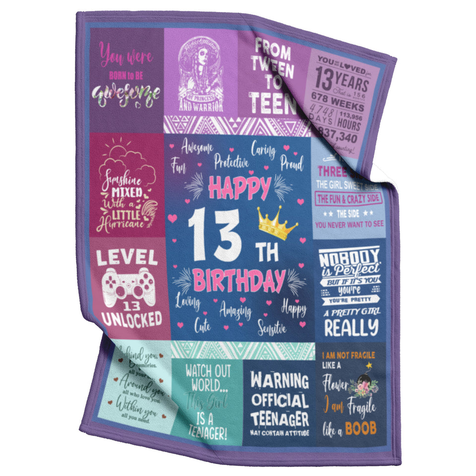 13th Birthday Gifts For Girls blanket copy