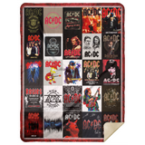 Ac/Dc Special Quilt Fleece Sherpa Throw Blanket for Bedroom Living Room Sofa - MSHL Premium Mink Sherpa Blanket 60x80