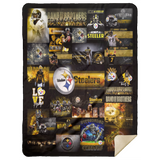 Pittsburgh Steelers 3D Quilt Blanket Fleece Sherpa Throw Blanket Bedroom Sofa - MSHL Premium Mink Sherpa Blanket 60x80