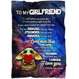 To My Girlfriend I Fall For You Every Day Blanket copy